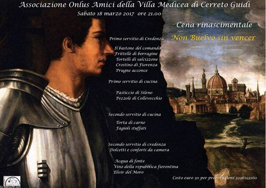 Cena Rinascimentale in Villa dedicata a Alessandro de Medici