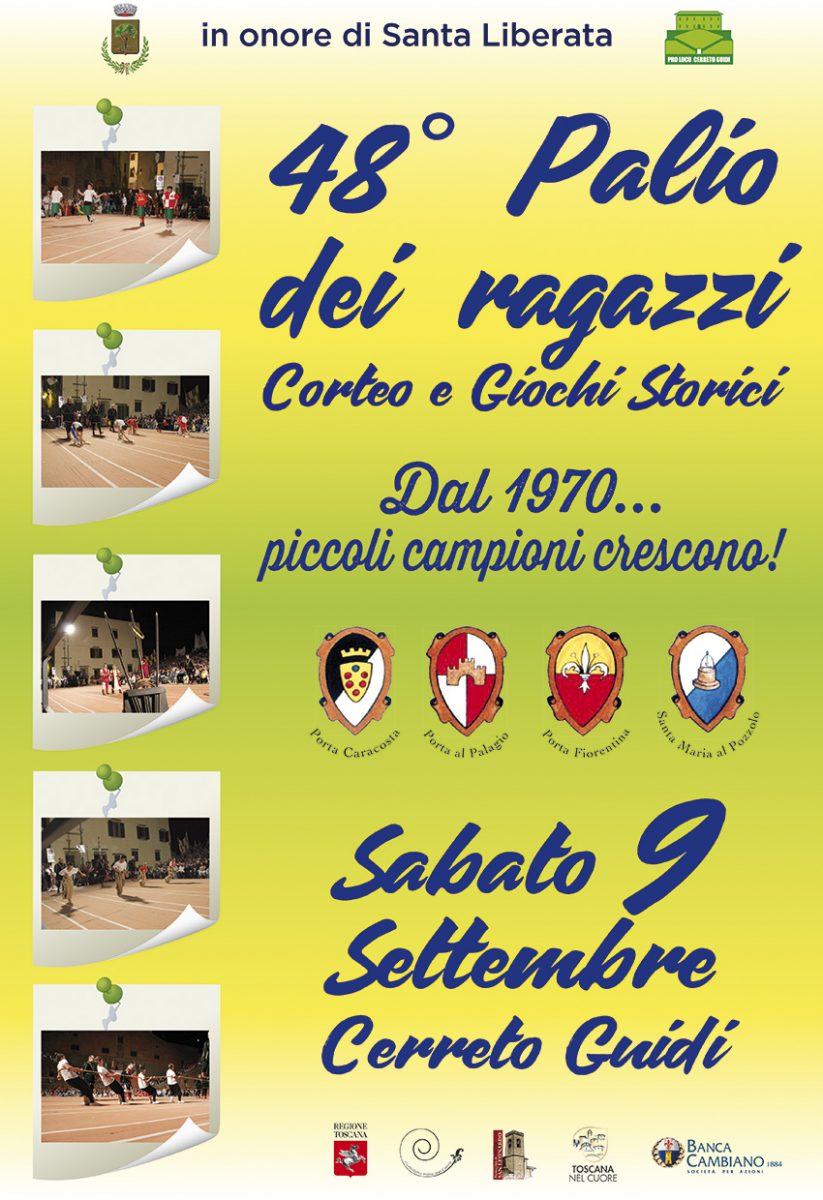 E’ l’ora del Palio dei Ragazzi: il 9 settembre la disfida dei piccoli campioni