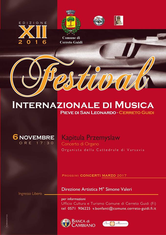 Un grande maestro dell’organo da Varsavia a Cerreto Guidi